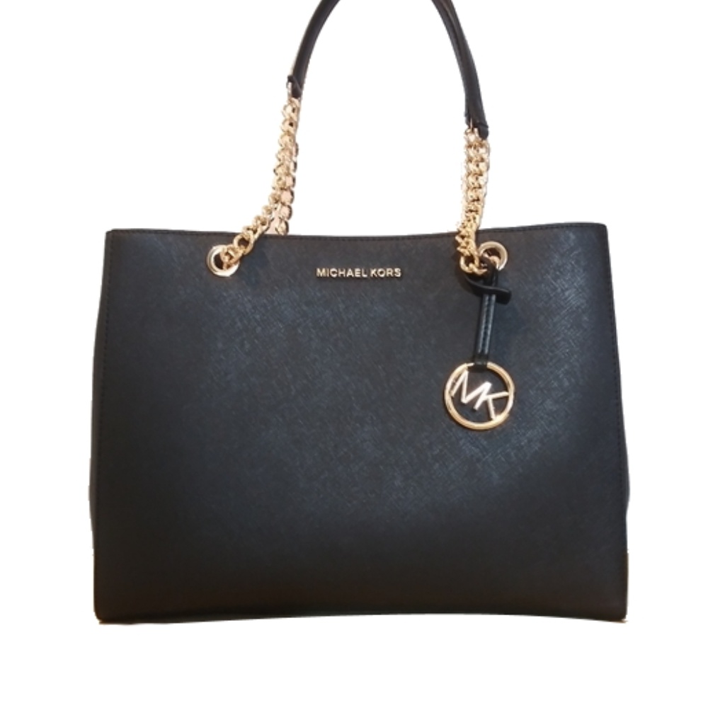 Nwt Michael Kors Large Black Leather Satchel